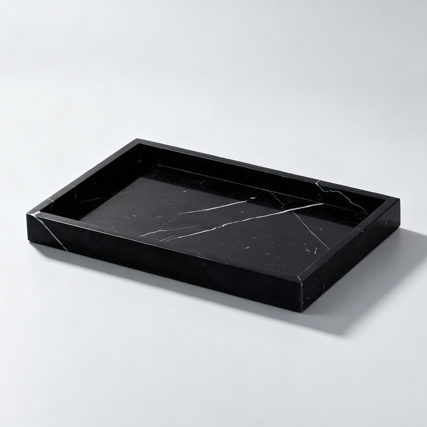 Natural Stone Marble Tray – Luxury Decorative Organizer for Vanity and Bathroom